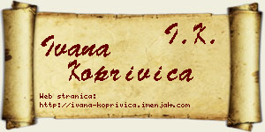 Ivana Koprivica vizit kartica